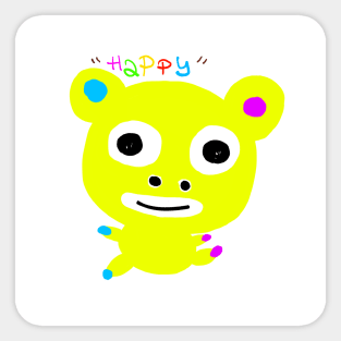 Happy little bear Sticker